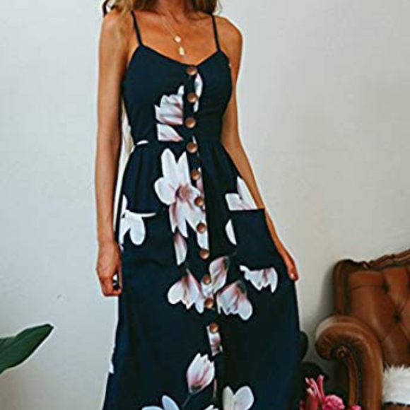 Navy Midi Dress - Picture 1 of 1